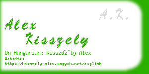 alex kisszely business card